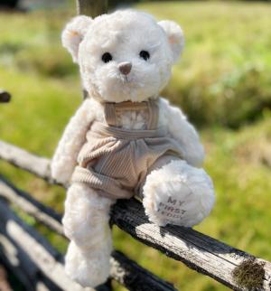 Nalle Adam "My first Teddy" (med hängselbyxor) - Bukowski Design